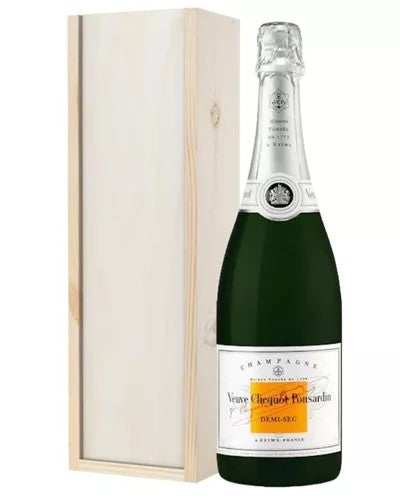 VeuveClicquotDemiSecChampagneGiftinWoodenBox