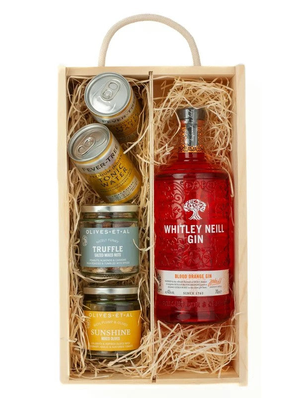 WhitleyNeillBloodOrangeGin&LuxuryNibblesWoodenGiftSet