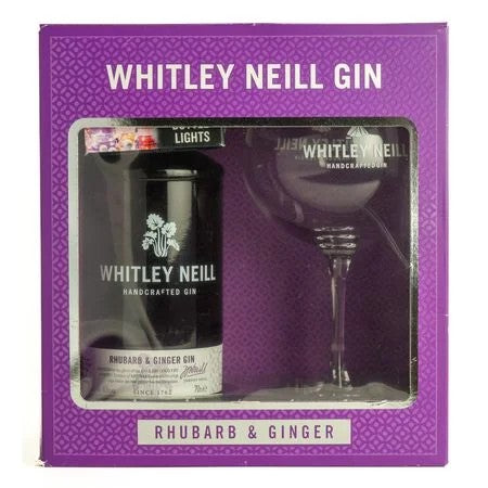 WhitleyNeillRhubarb&GingerGinGiftBoxwithGlass(70cl)43%