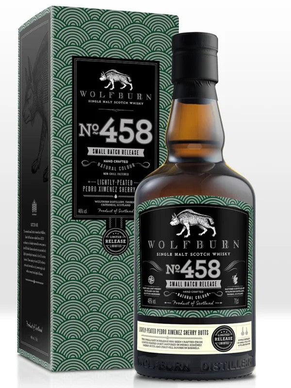 Wolfburn–No.458SmallBatchReleaseLightlyPeatedPXCask70cl.46%