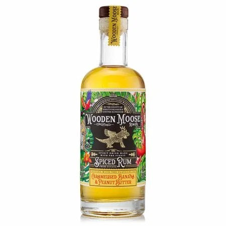 WoodenMooseCaramelisedBanana&PeanutButterSpicedRum(50cl)40%