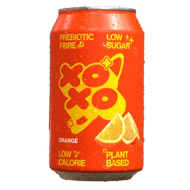 XOXOOrangePrebioticSoda–LowSugarAlcoholFreeSoftDrink