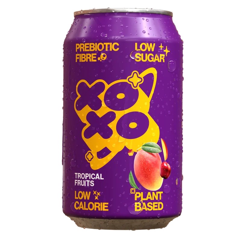 XOXOTropicalPrebioticSoda–LowSugarAlcoholFreeSoftDrink